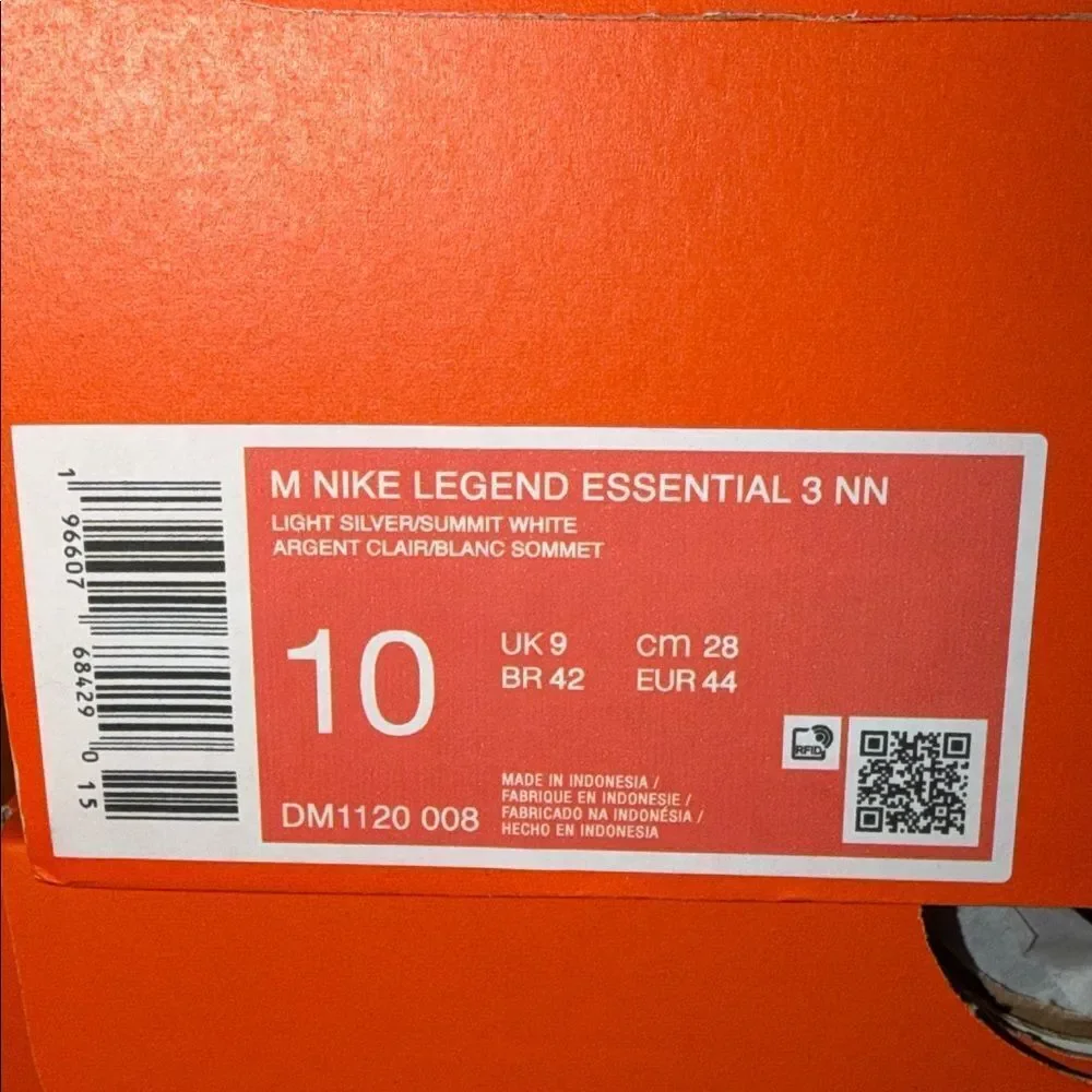 Nike Legend Essential 3 Light Silver DM1120-008 Men’s Size 10